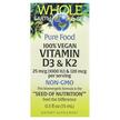 Фото товара Natural Factors, Витамины D3 + K2, Vegan Vitamin D3 & K2, 15 