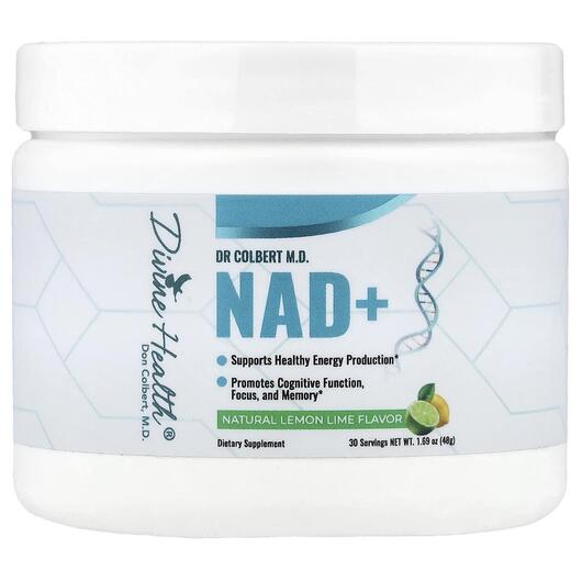 Основне фото товара Dr. Colbert M.D. NAD+ Lemon Lime, Нікотинамід НАД+, 48 г