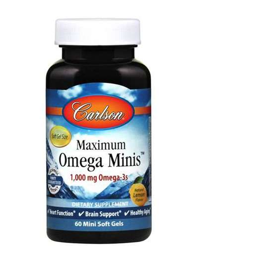 Фото товару Maximum Omega Minis 1000 mg Natural Lemon Flavor