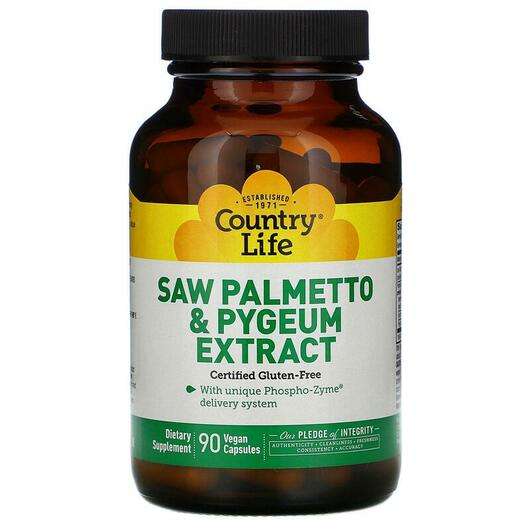 Saw Palmetto & Pygeum Extract 90 Vegetarian Capsul, Saw Palmetto & Pygeum Extract, 90 капсул