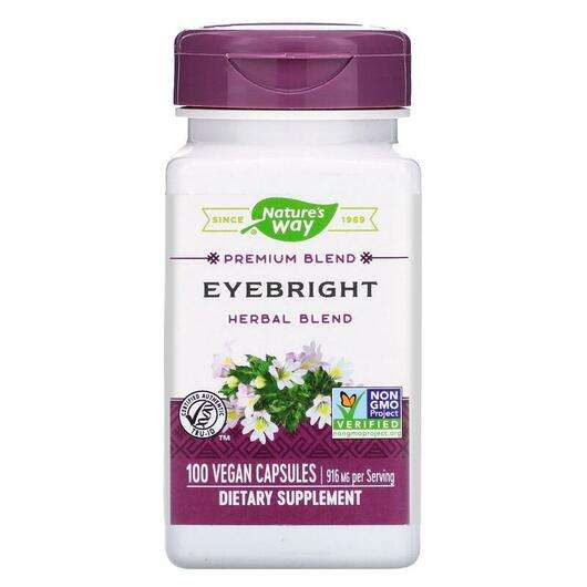 Основне фото товара Nature's Way, Eyebright Blend 458 mg, Очанка 458 мг, 100 капсул