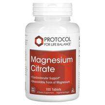 Protocol for Life Balance, Magnesium Citrate, Магній, 100 табл...