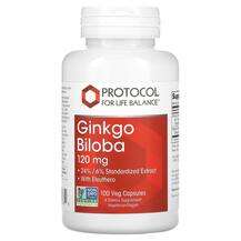 Protocol for Life Balance, Ginkgo Biloba 120 mg, 100 Veg Capsules