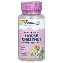 Solaray, Vital Extracts Horse Chestnut 400 mg, 60 VegCaps