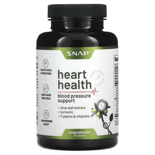 Основне фото товара Snap Supplements, Heart Health, Підтримка серця та судин, 90 к...