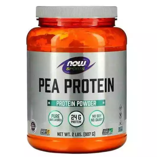 Основне фото товара Now, Pea Protein, Гороховий Протеїн, 907 гр.