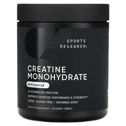 Основное фото товара Sports Research, Креатин, Creatine Monohydrate Unflavored, 300 г