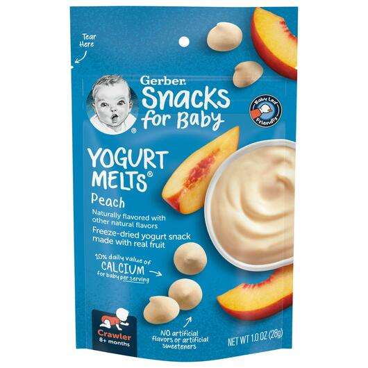 Yogurt Melts 8+ Months Peach, Йогурт, 28 г
