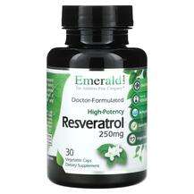 Emerald, Resveratrol 250 mg, Ресвератрол, 30 капсул