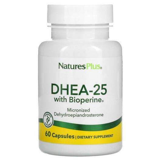Основное фото товара Natures Plus, DHEA-25 с Биоперином, DHEA-25 With Bioperine, 60...