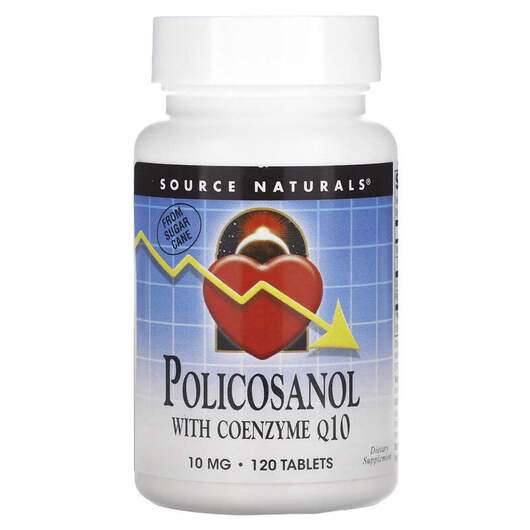 Основне фото товара Source Naturals, Policosanol with Coenzyme Q10 10 mg 120, Полі...