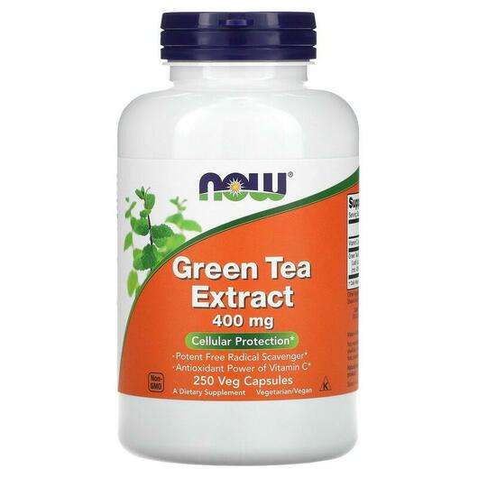 Основне фото товара Now, Green Tea Extract 400 mg, Екстракт зеленого чаю 400 мг, 2...