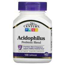 21st Century, Acidophilus Probiotic Blend, Ацидофілус, 100 капсул