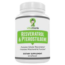 VitaMonk, Resveratrol 600 mg with Pterostilbene 60 mg, 60 Caps...