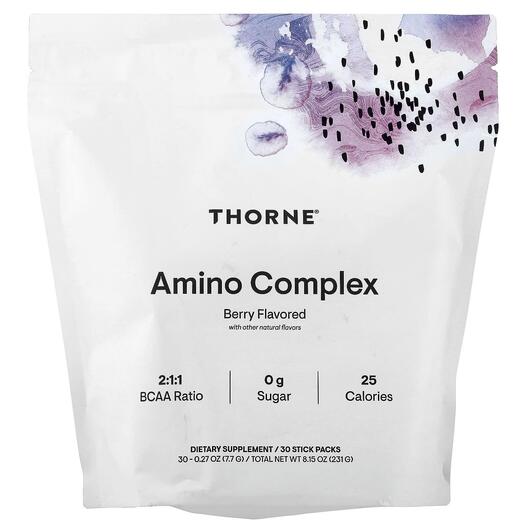 Основне фото товара Thorne, Amino Complex Berry, Амінокислоти, 30 шт