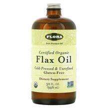 Flora, Льняное Масло, Organic Flax Oil, 946 мл