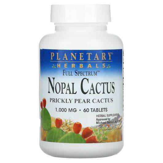 Основное фото товара Planetary Herbals, Нопал, Full Spectrum Nopal Cactus 1000 mg, ...