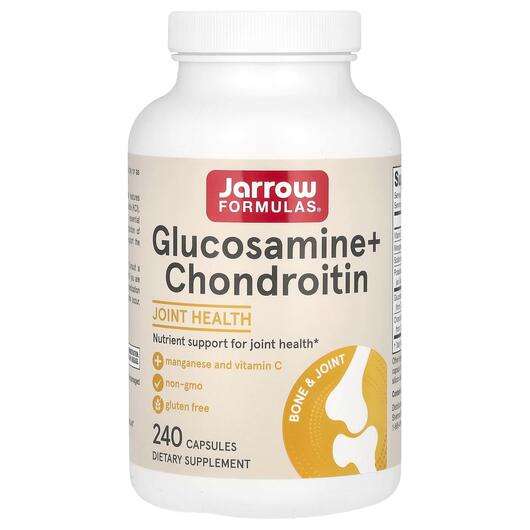 Основное фото товара Jarrow Formulas, Глюкозамин, Glucosamine + Chondroitin, 240 ка...