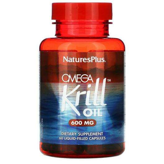 Основне фото товара Natures Plus, Omega Krill Oil 600 mg 60 Liquid-Filled, Масло к...