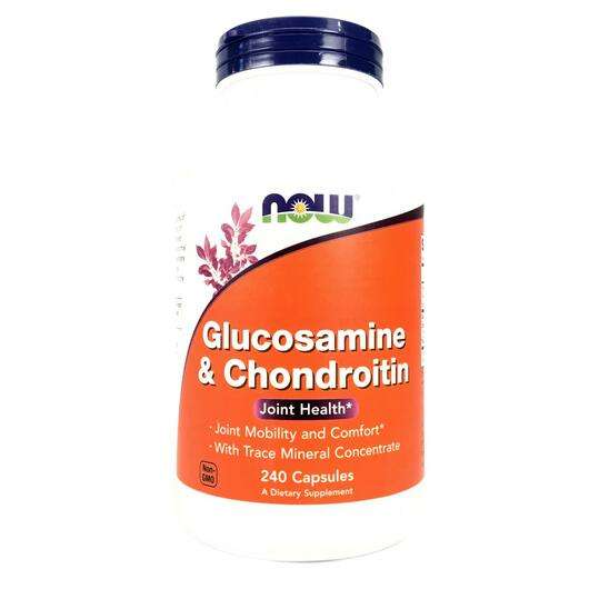 Основне фото товара Now, Glucosamine & Chondroitin, Глюкозамін, 240 капсул