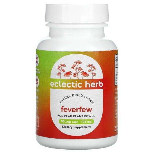 Основне фото товара Eclectic Herb, Feverfew 125 mg, Піретрум 125 мл, 90 капсул