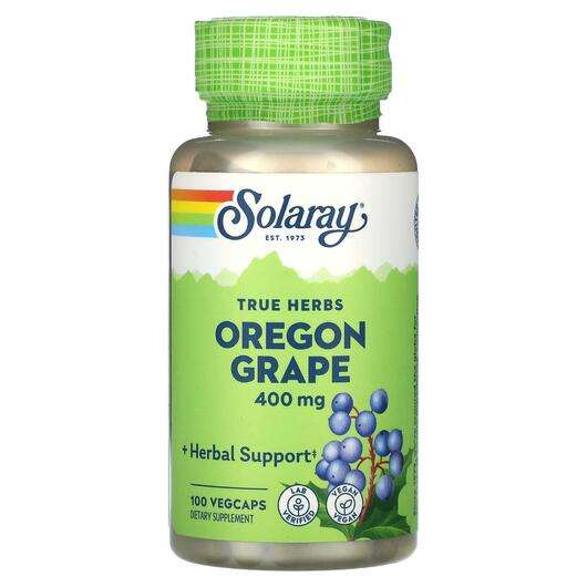Основне фото товара Solaray, True Herbs Oregon Grape 400 mg, Орегонський виноград,...