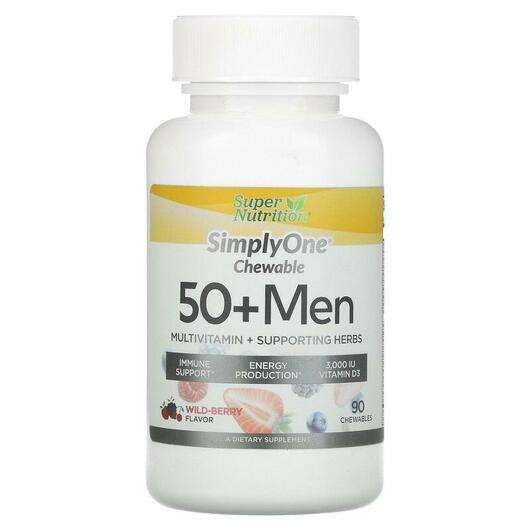 SimplyOne 50+ Men Triple Power Multivitamin Wild-B, Вітаміни, 90 таблеток
