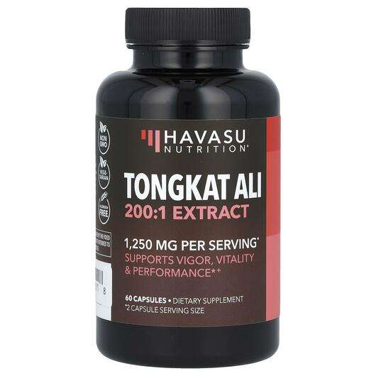 Основное фото товара Havasu Nutrition, Тонгкат Али, Tongkat Ali 1250 mg, 60 капсул