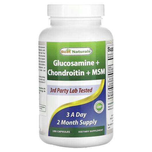Основне фото товара Best Naturals, Glucosamine + Chondroitin + MSM, Глюкозамін Хон...