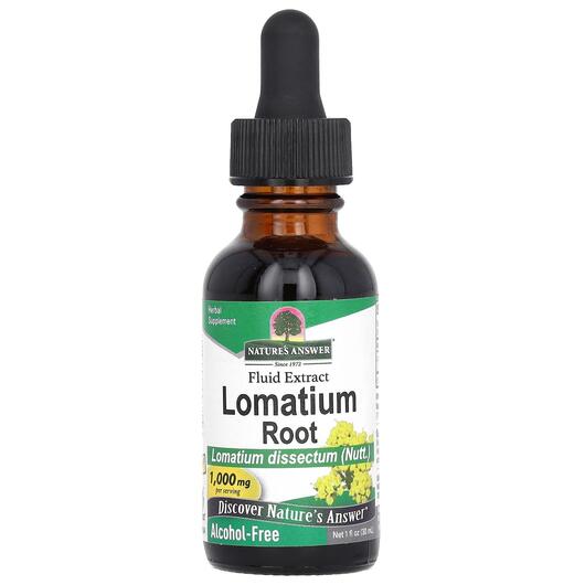 Основне фото товара Nature's Answer, Lomatium Alcohol Free, Ломатиум, 30 мл