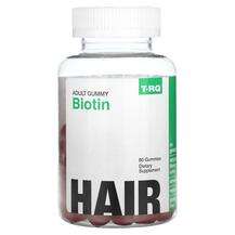 T-RQ, Adult Gummy Biotin Strawberry, Вітамін B7 Біотин, 60 таб...