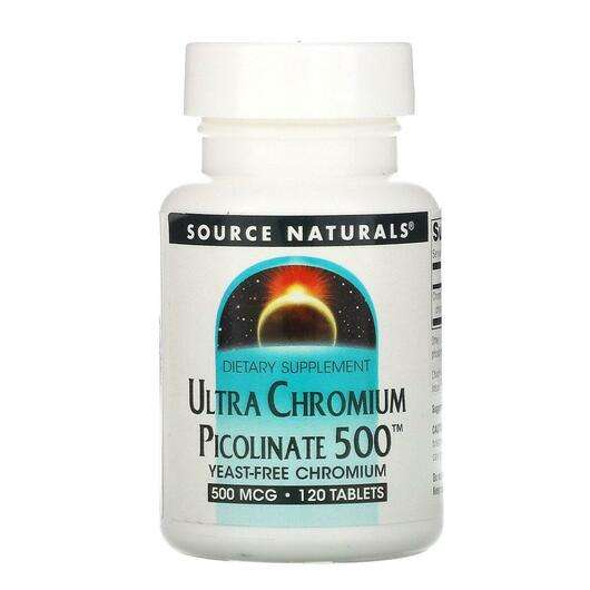 Основное фото товара Source Naturals, Хром, Ultra Chromium Picolinate 500 500 mcg, ...