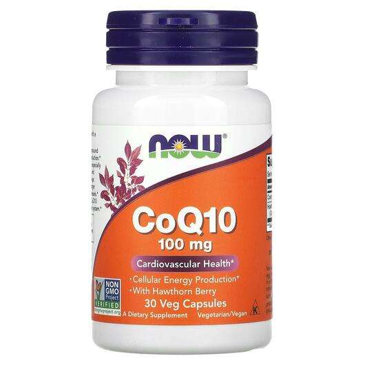 Основное фото товара Now, Коэнзим Q10, CoQ10 100 mg, 30 капсул