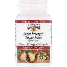 Organic MacaRich Super Strength Power Maca with Ginseng 500 mg...