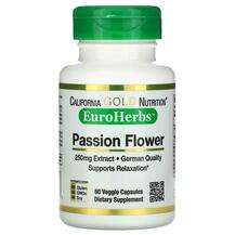 California Gold Nutrition, Passion Flower, Пасифлора 250 мг, 6...