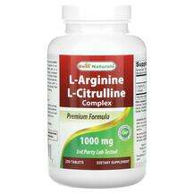 Best Naturals, L-Аргинин, L-Arginine L-Citrulline Complex, 250...