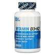 Фото товару EVLution Nutrition, Vitamin D3 + K2 60, Вітаміни D3 K2, 60 капсул