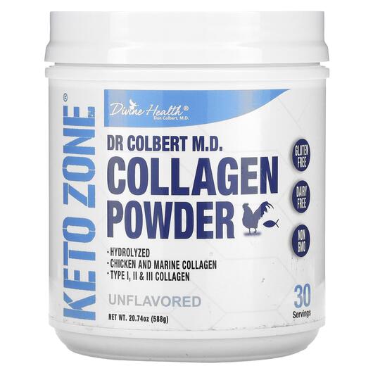 Основное фото товара Dr. Colbert's Keto Zone Hydrolyzed Collagen Plus Probiotics,