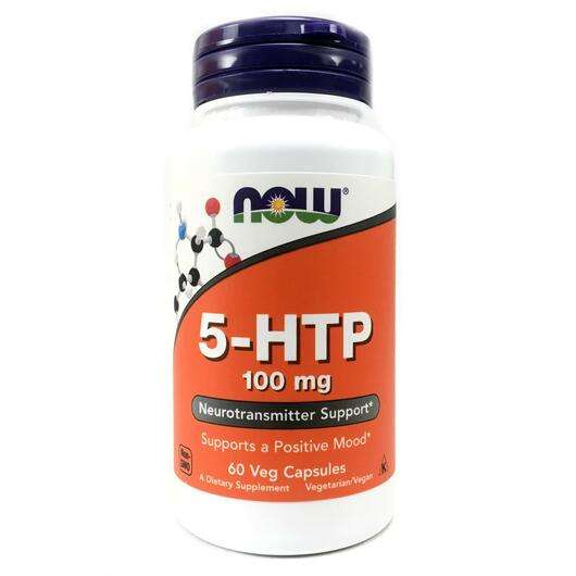 Основне фото товара Now, 5-HTP 100 mg, 5-HTP 100 мг, 60 капсул