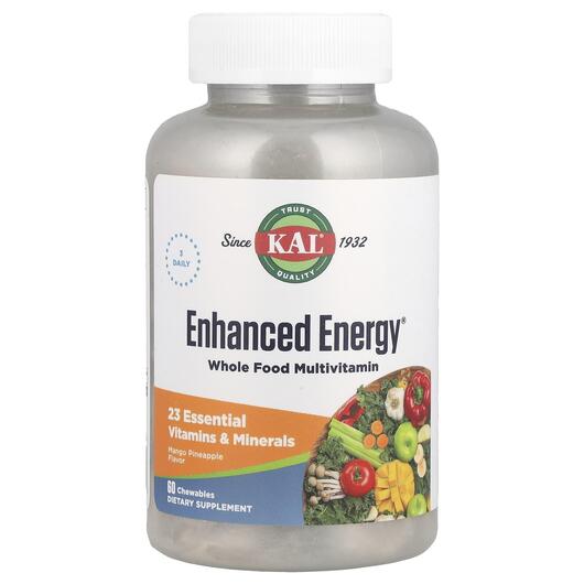 Основное фото товара KAL, Мультивитамины, Enhanced Energy Chewable, 60 конфет