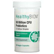 HealthyBiom, High Potency Probiotics 50 Billion CFUs, 90 Veggi...