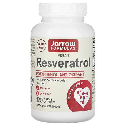 Основне фото товара Jarrow Formulas, Resveratrol 100 mg, Ресвератрол 100 мг, 120 к...
