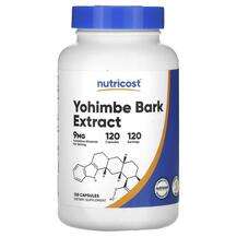 Nutricost, Йохимбе, Yohimbe Bark Extract 9 mg, 120 капсул