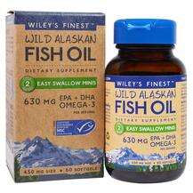 Wiley's Finest, Омега 3, Wild Alaskan Fish Oil Easy Swallow Mi...