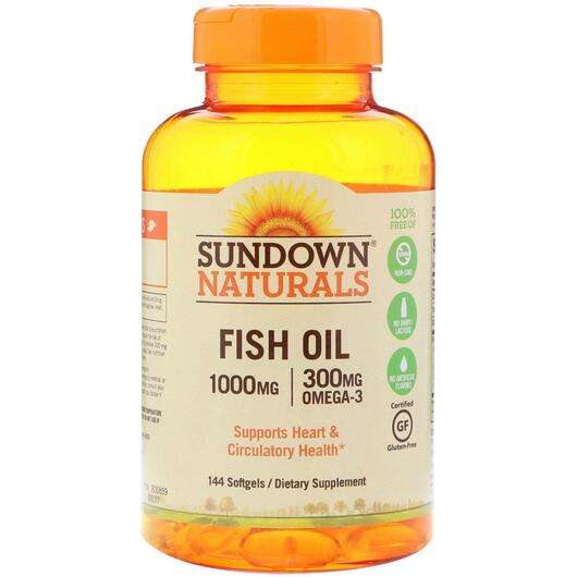 Fish Oil 1000 mg 144, Риб'ячий жир Омега-3, 144 капсул