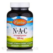 Carlson, NAC N-Acetyl Cysteine 500 mg, NAC N-Ацетил-L-Цистеїн,...