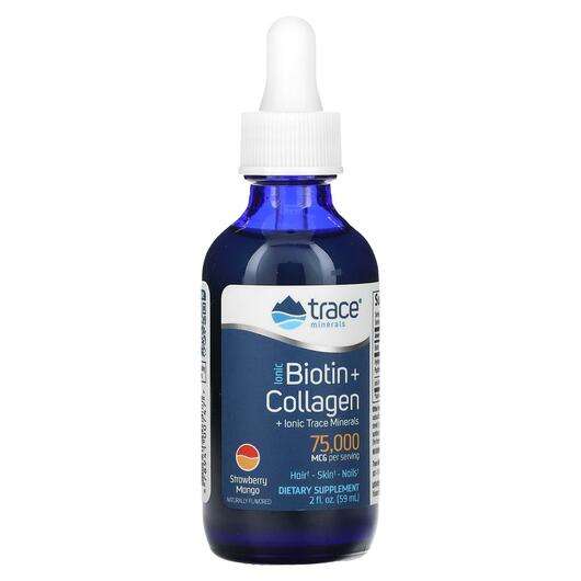 Основне фото товара Ionic Biotin + Collagen Strawberry Mango 75000 mcg, Вітамін B7...