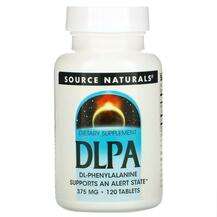 Source Naturals, DLPA 375 mg 120, DLPA 375 мг, 120 таблеток