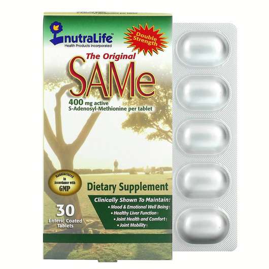 The Original SAM-e 400 mg, S-Аденозил-L-метионін, 30 таблеток