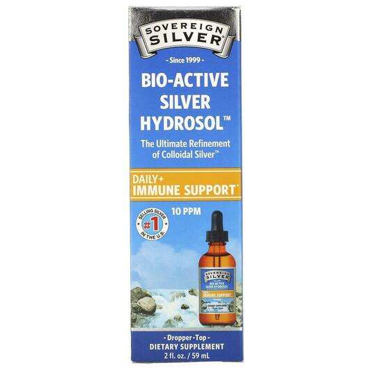 Bio-Active Silver Hydrosol Dropper-Top 10 ppm, Колоїдне срібло, 59 мл